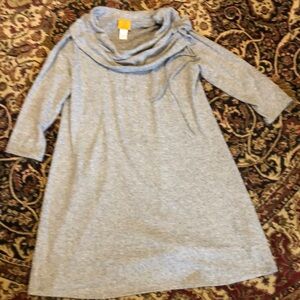 Stylish Gray fleece cowl neck dress Ruby rd Large